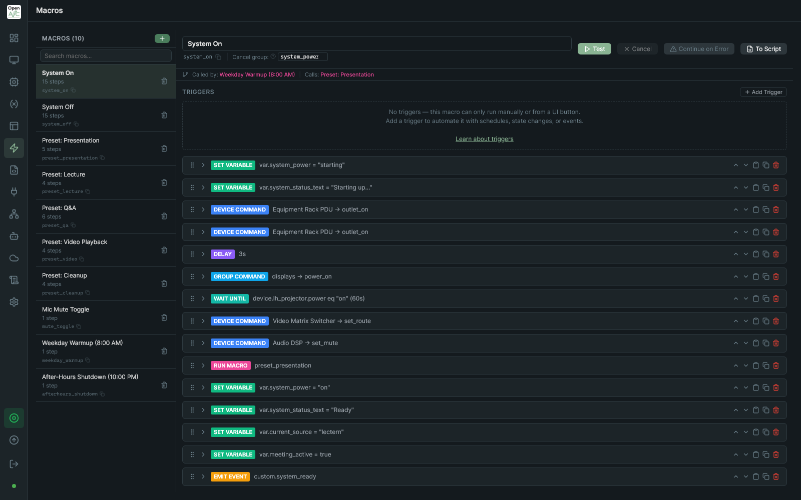 Visual macros. Python when you need it.